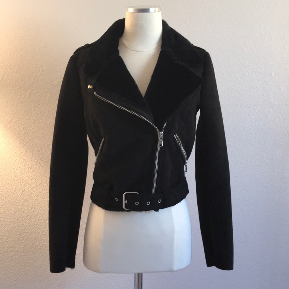 Zara Black Suade Jacket